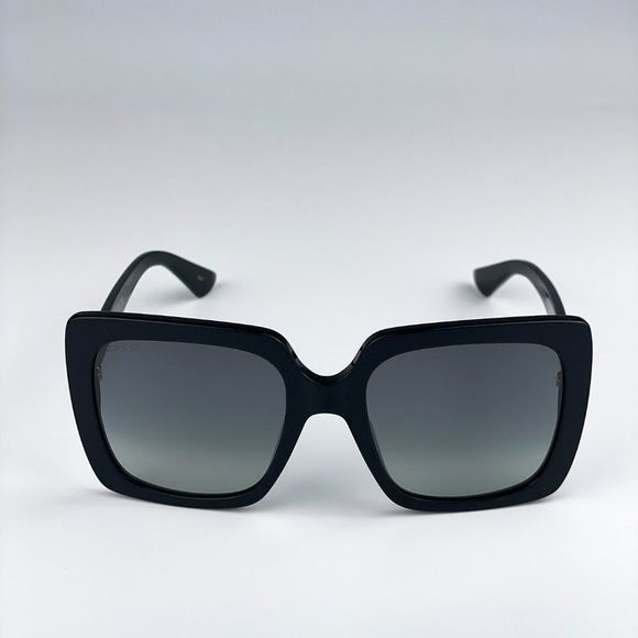 Gucci GG0418S 001 Sunglasses Black Grey Square Women - Picture 7 of 12